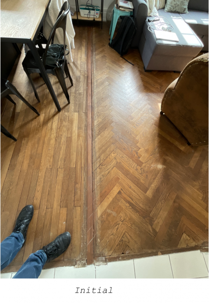 parquet après dépose d'une cloison ouest lyonnais