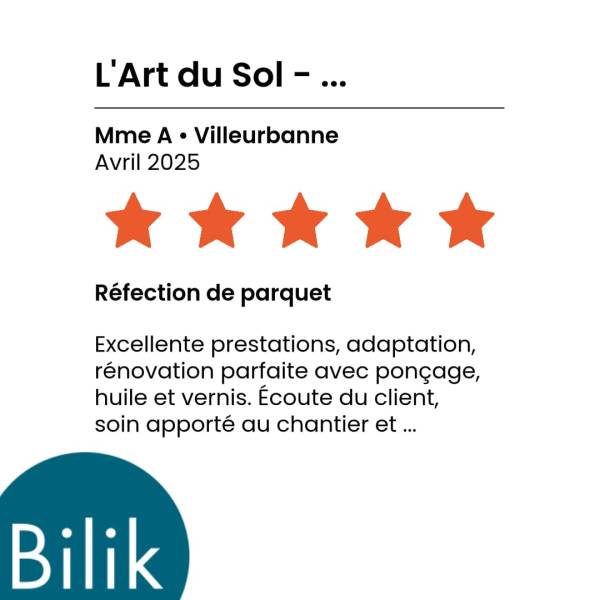 Plus de 50 avis vérifiés sur Bilik en un an !