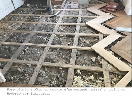 professionnel pose parquet massif cloué