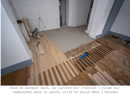 raccord parquet neuf et ancien mont d'or