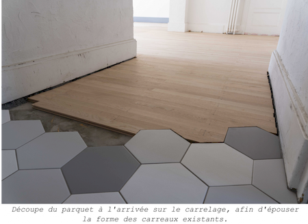 jonction parquet massif et carrelage villeurbanne