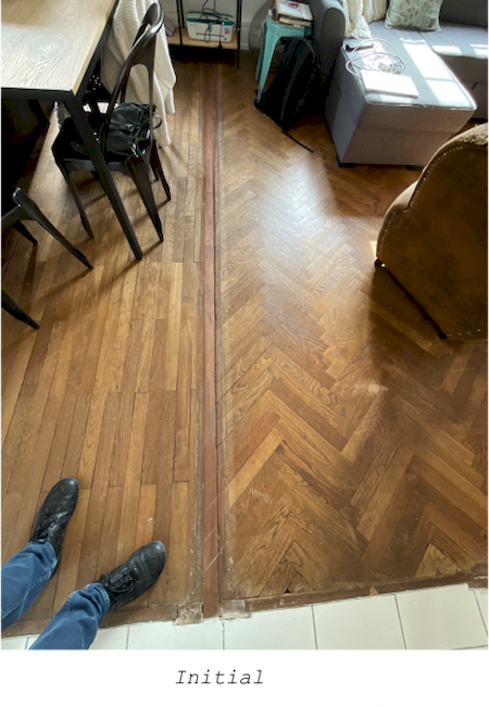 parquet après dépose d'une cloison ouest lyonnais