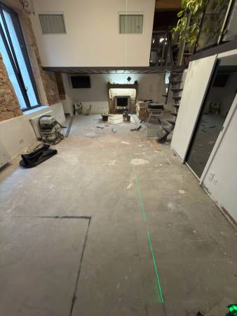 Remplacement d'un parquet massif dans un salon à Lyon